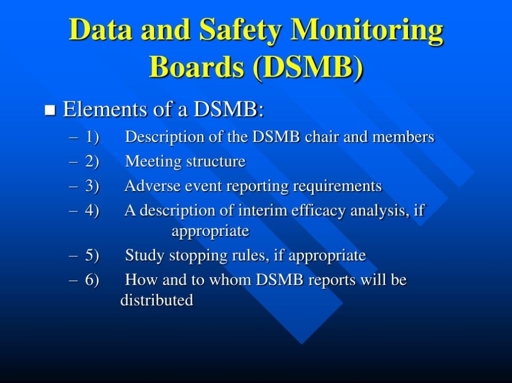 Ppt – Data And Safety Monitoring In Clinical Trials Powerpoint Regarding Dsmb Report Template