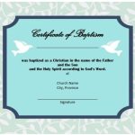 Printable Baptism Certificate Templates [Ms Word] – Best Collections Inside Baptism Certificate Template Word
