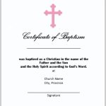 Printable Baptism Certificate Templates [Ms Word] – Best Collections Intended For Baptism Certificate Template Word