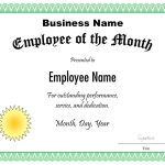 Printable Employee Of The Month Certificate Template ~ Sample Certificate Throughout Best Employee Award Certificate Templates