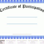 Printable Free Certificate Of Participation in Certificate Of Participation Template Doc