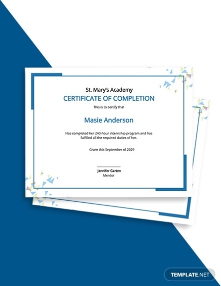 Project Completion Certificate Template - Word (Doc) | Psd | Indesign | Apple (Mac) Pages For Certificate Template For Project Completion