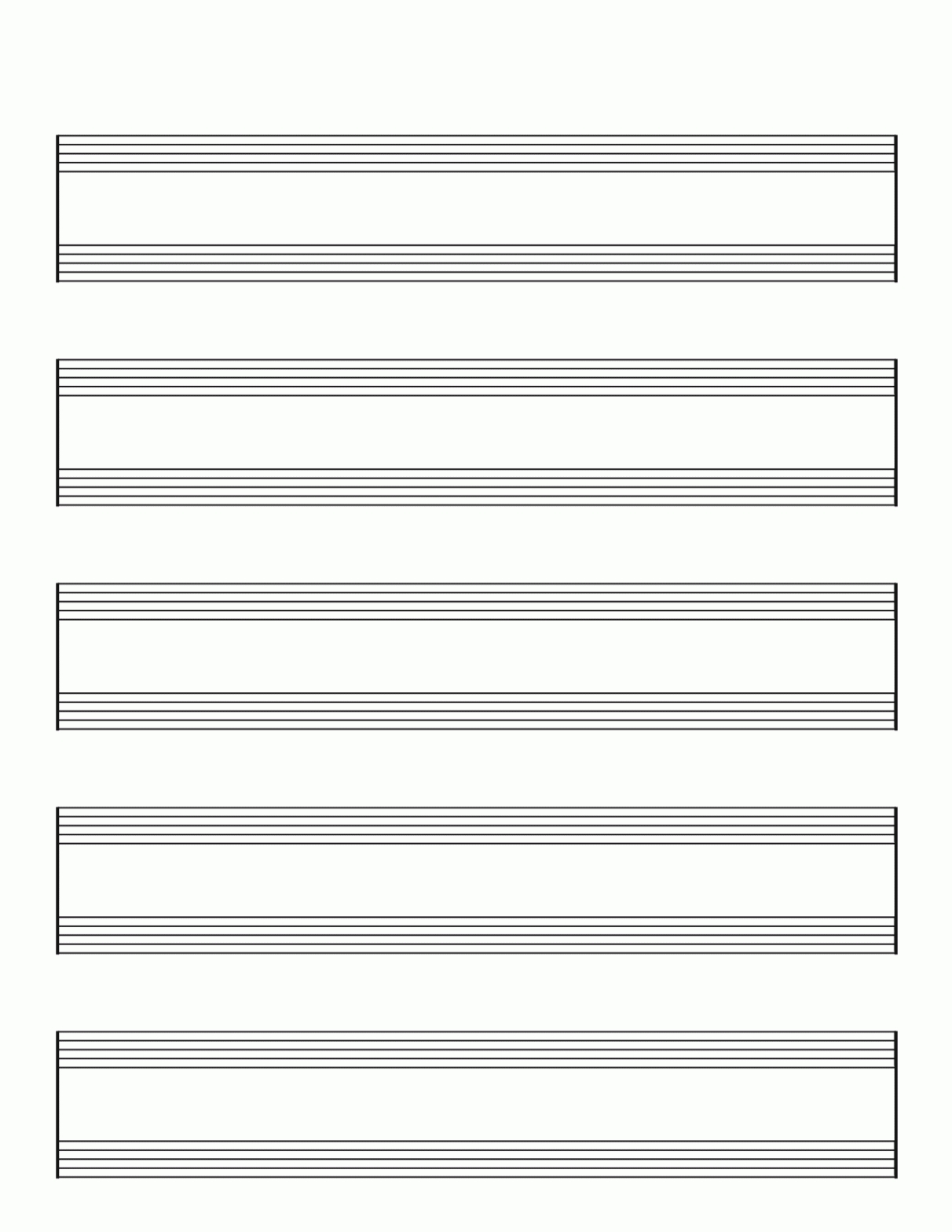 Revered Printable Plain Sheet Music | Hunter Blog Throughout Blank Sheet Music Template For Word