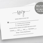 Rsvp Card Template Wedding Rsvp Cards Response Cards Rsvp – Etsy Intended For Template For Rsvp Cards For Wedding
