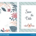 Save The Date Banners, Invitations With Foliage Stock Vector - Illustration Of Invite, Banana regarding Save The Date Banner Template