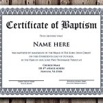 Selecting Certificate Template Word Online For Diy Certificate Printing Pertaining To Baptism Certificate Template Word