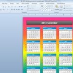 Simple 2013 Calendar Powerpoint Template | Powerpoint Presentation Regarding Microsoft Powerpoint Calendar Template