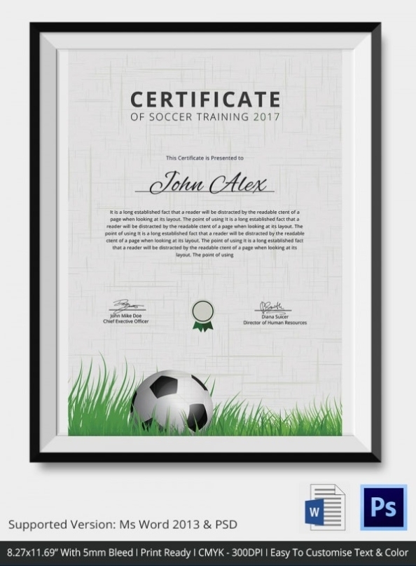 Soccer Certificate - 5 Word, Psd Format Download | Free &amp; Premium Templates throughout Soccer Certificate Templates For Word