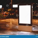 Street Advertising Mock Up Template With Copy Space. Outdoor Commercial Banner With White Empty within Street Banner Template