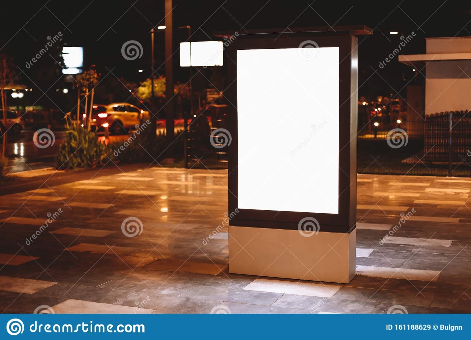 Street Advertising Mock Up Template With Copy Space. Outdoor Commercial Banner With White Empty within Street Banner Template