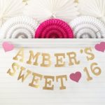 Sweet 16 Banner – Glitter 5 Inch Letters – Sweet 16 Party Decor Sweet In Sweet 16 Banner Template