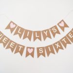 Sweet Sixteen Banner Happy Birthday 16 Bunting Girls Party inside Sweet 16 Banner Template