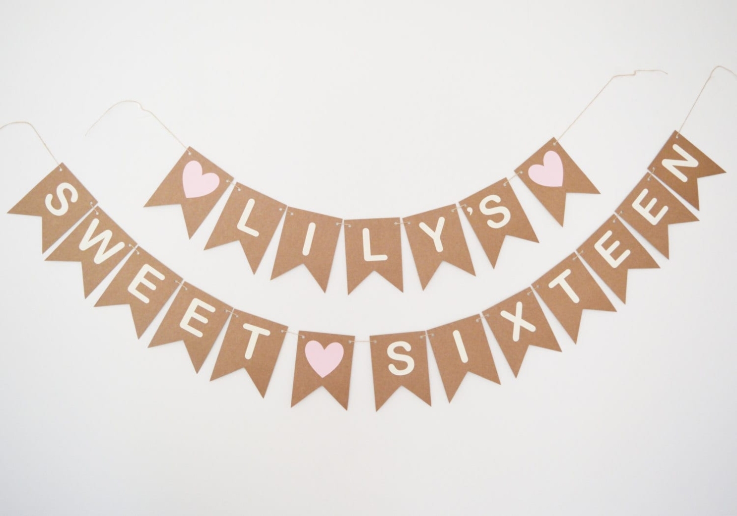 Sweet Sixteen Banner Happy Birthday 16 Bunting Girls Party inside Sweet 16 Banner Template