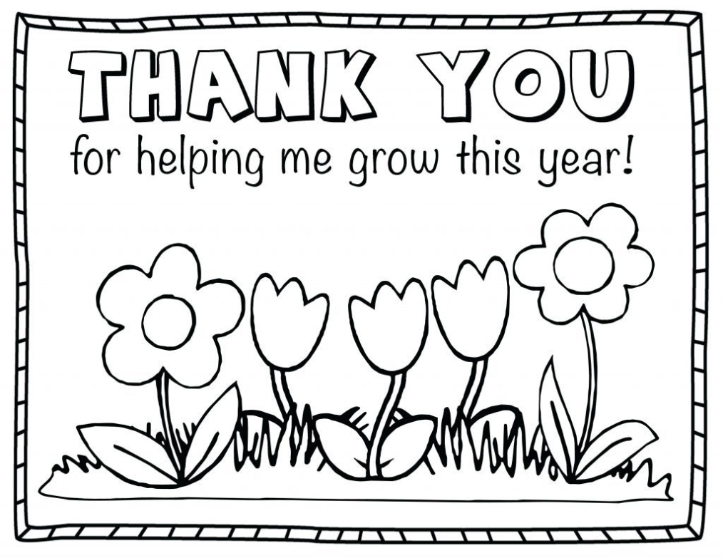 Teacher Appreciation Coloring Pages Printable At Getdrawings | Free With Regard To Thank You Card For Teacher Template