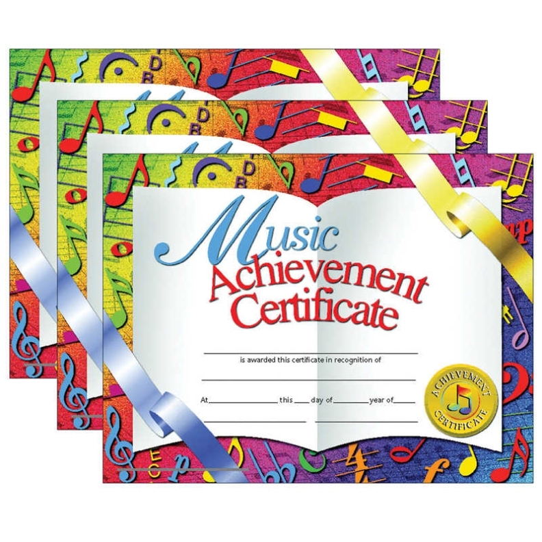 Teachersparadise - Hayes Music Achievement Certificate, 30 Per Pack, 3 throughout Hayes Certificate Templates