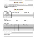 Toddler Day Care Report - Pdf Template For Printing with regard to Daily Report Sheet Template