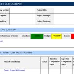Weekly Status Report Template Excel Free Download – Printable Templates Within One Page Status Report Template