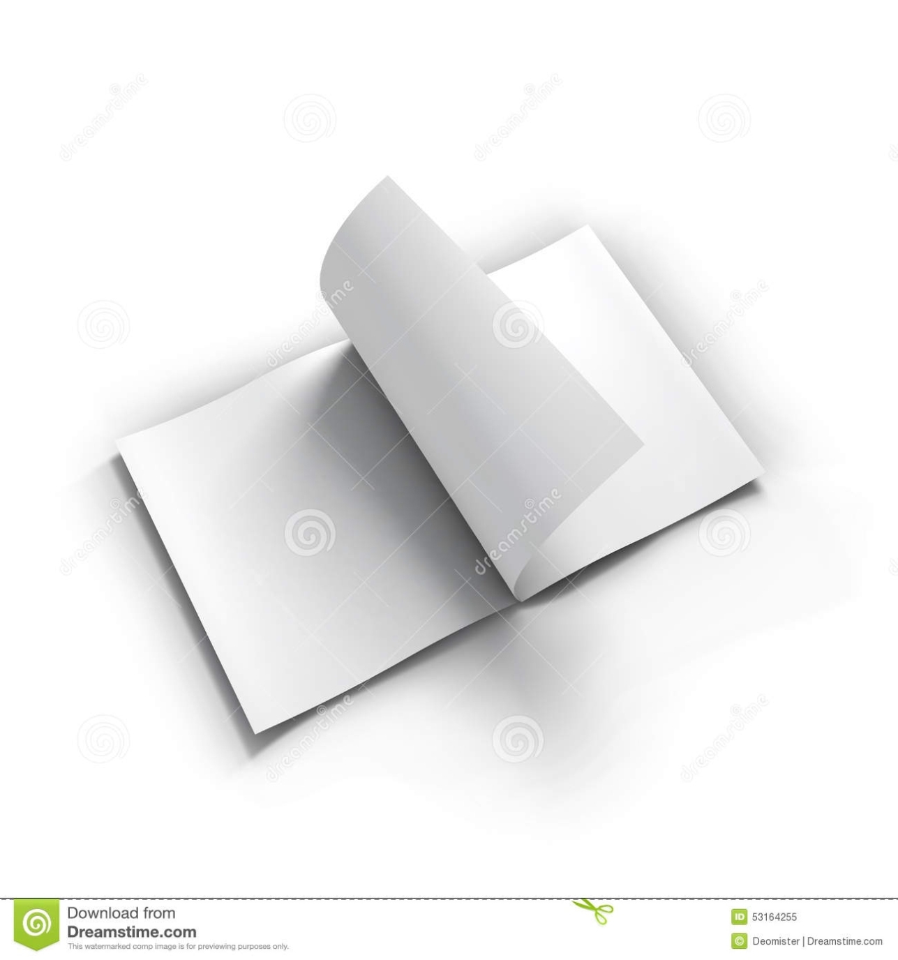 White Blank Magazine Spread. Business Mockup Stock Vector - Illustration Of Cover, Blank: 53164255 inside Blank Magazine Spread Template