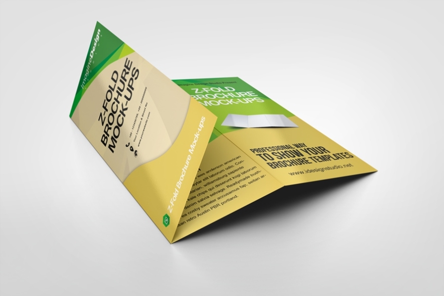 Z Fold Brochure Mockup By Idesignstudio Within Z Fold Brochure Template Indesign